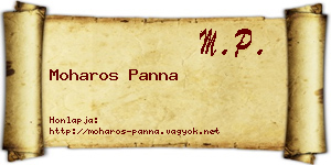 Moharos Panna névjegykártya